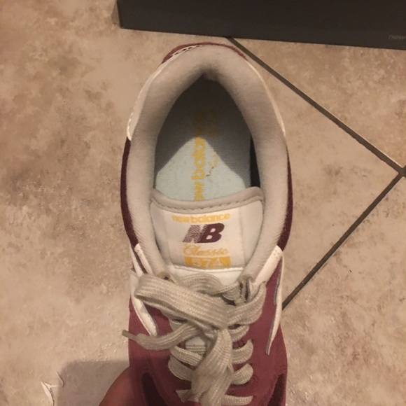 New Balance maroon and yellow cool and comfy gym shoes!!😍😍 - Picture 3 of 3